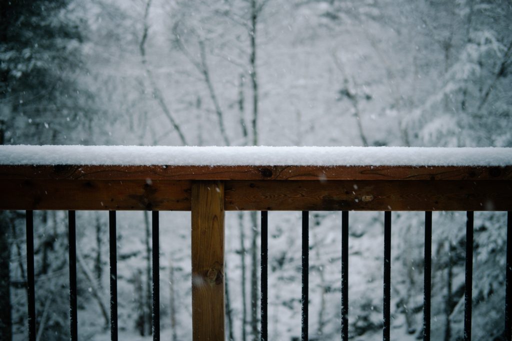Snow Removal From Wooden Decks