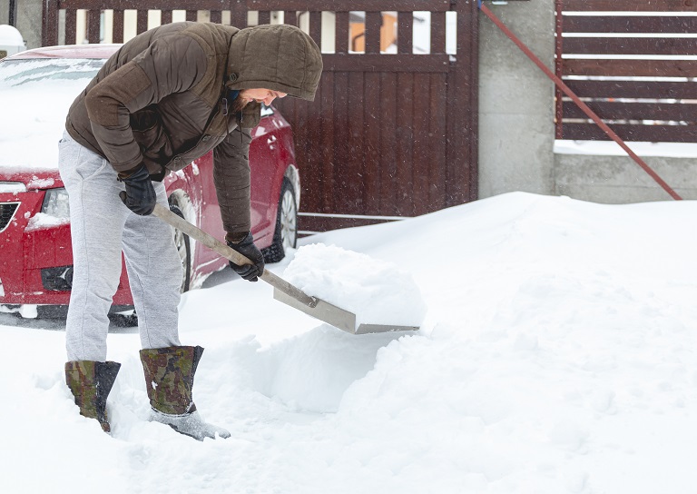 Awesome snow removal tool for small jobs that won't hurt your back 