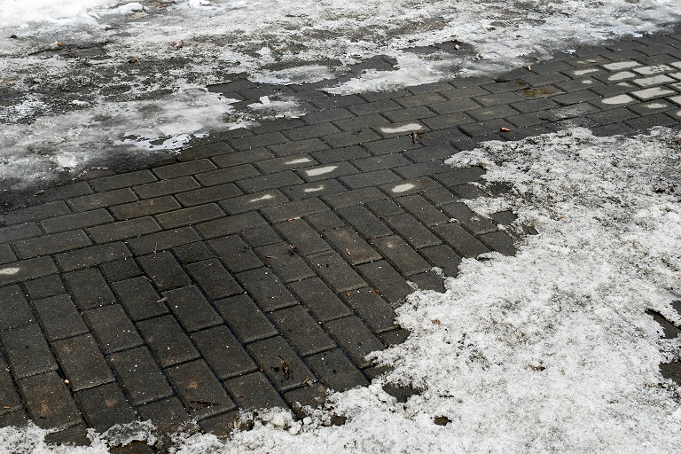 Ice Melt Residue Off Concrete