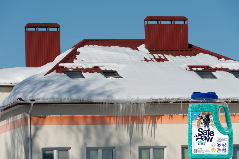 Removing Rooftop Ice and Snow with Salt