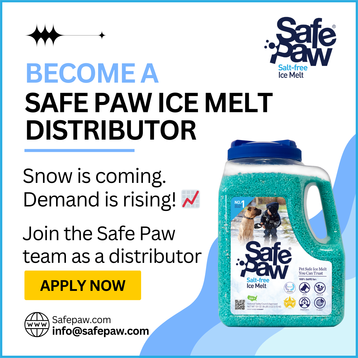 Become Safe Paw Ice Melt Distributor