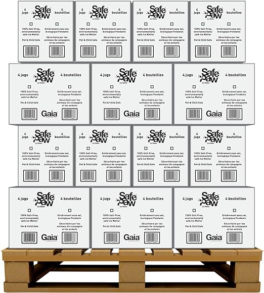 Safe Paw, Dog/Child/Plant Pet Safe Ice Melt with Traction Agent,100% Salt-Free/Chloride-Free, Non-Toxic, Fast Acting, Lasts 3X Longer-160 Jugs