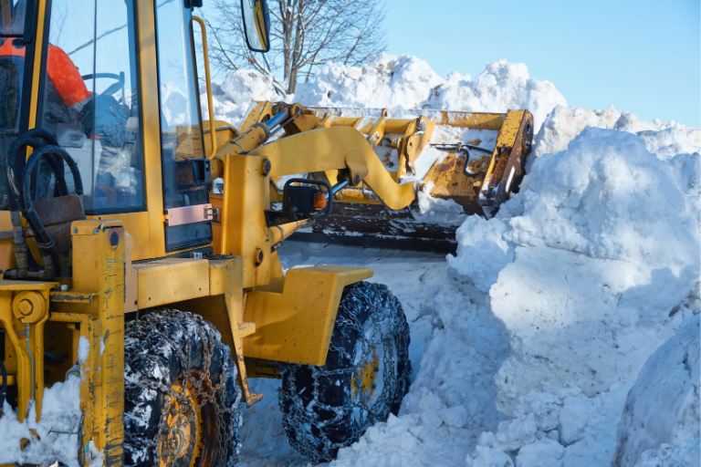 A Close Look At Trucks Plowing Snow: Methods And Efficiency