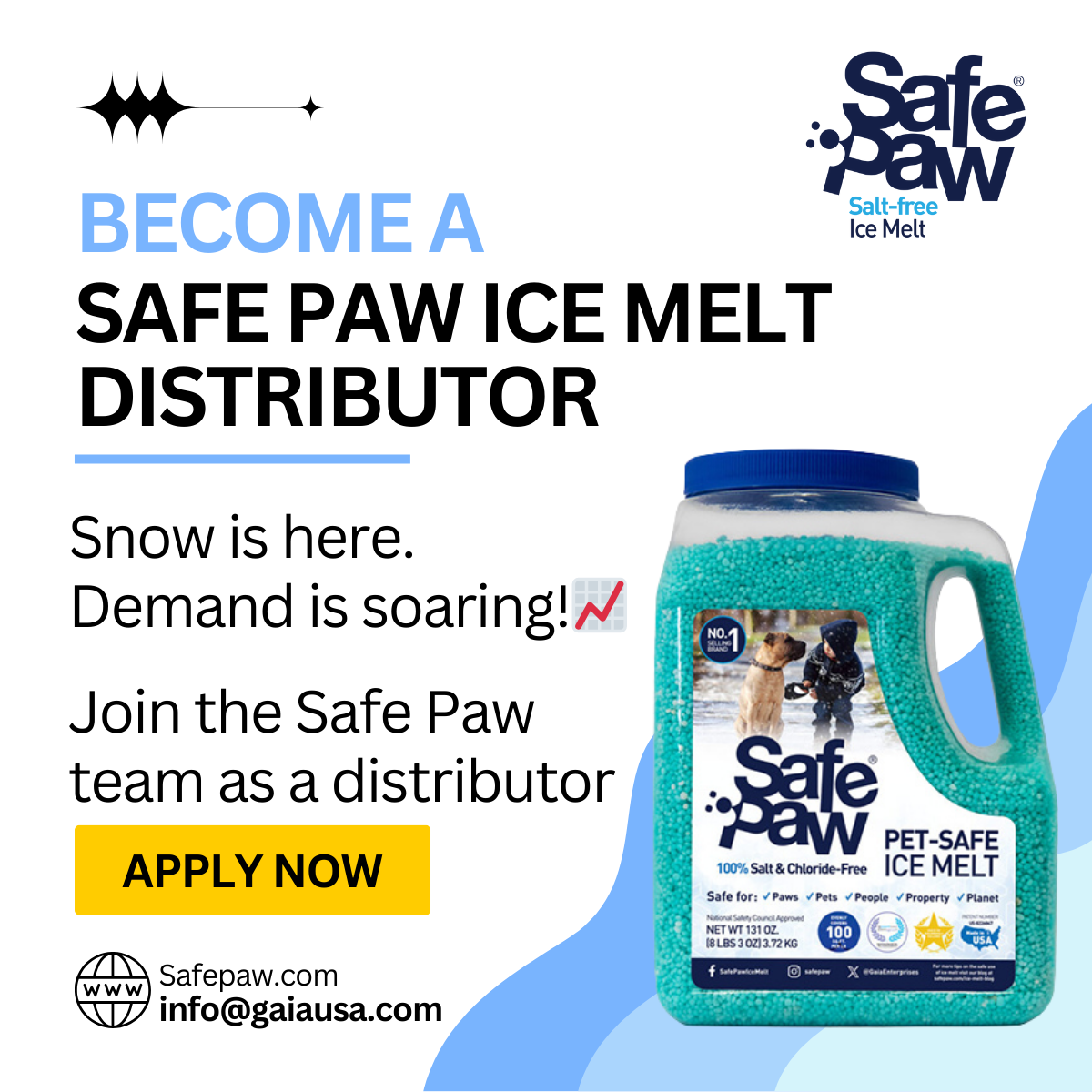 Become Safe Paw Ice Melt Distributor